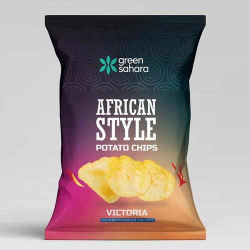 Design African style potato chips packaging Design by Noha.Akkad