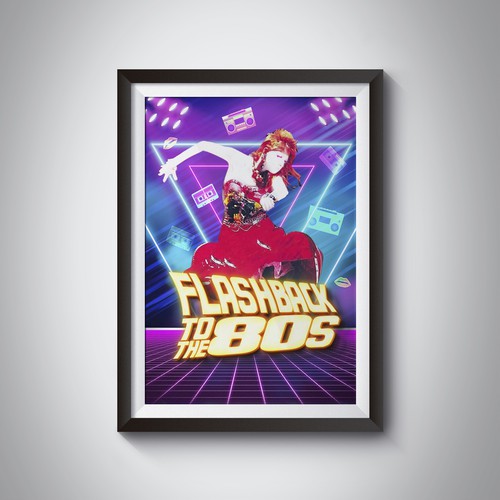 Poster for 1980s Pop Music Stage Show Design by DP Creative Studio