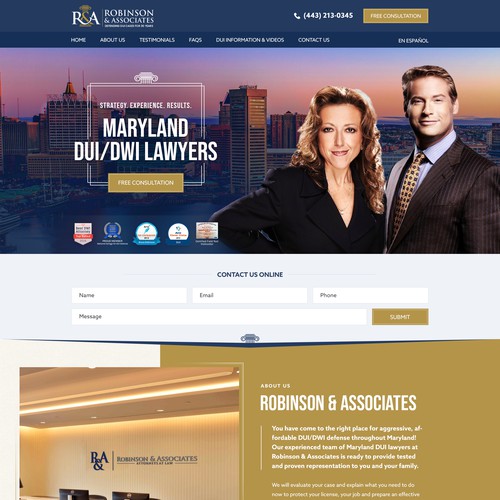 DUI Lawyer Landing Page Design by pixelwebplanet