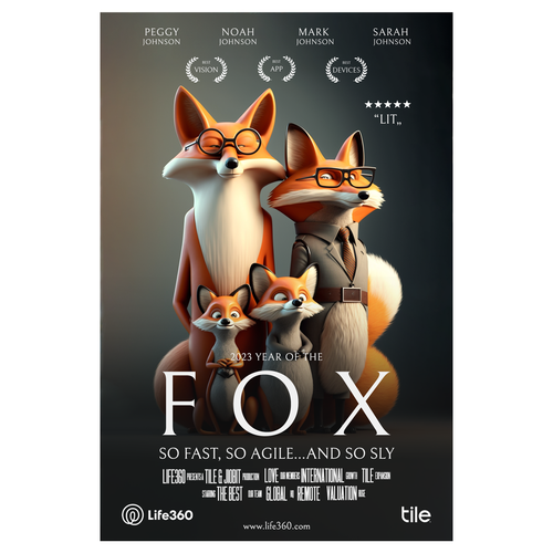 Life360 2023 Year of the Fox Poster Design by ar.cho