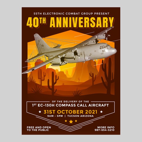 Air Force Flying Group 40th Anniversary Celebration Design by B88B