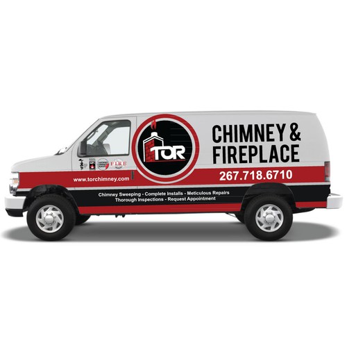 Design a vehicle lettering for a fireplace and chimney company | Car ...