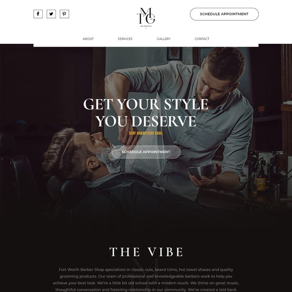 Barber Website for Cool Brand