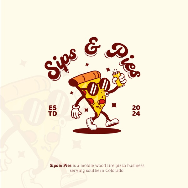 Fun logo for pizzeria 