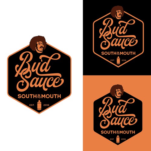 Powerful and eye catching BBQ sauce logo Design by Sawce Design Co.