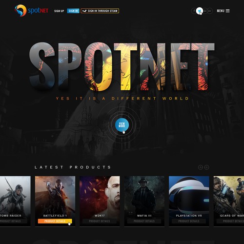 Spotnet website Design by MercClass