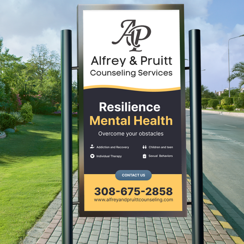 Design di We Need a Professional Street-Facing Sign for Our New Counseling Location di Kishan.K