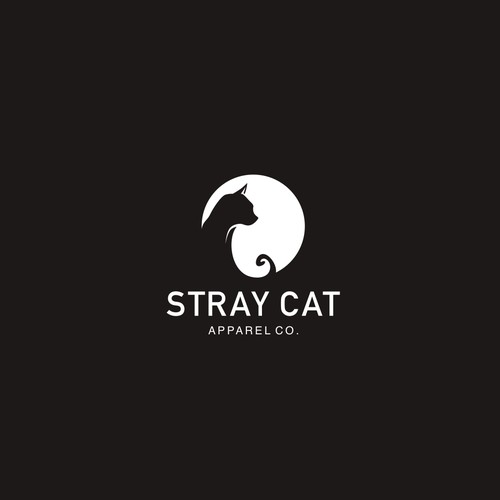 Logo for Stray Cat Apparel Co. - Clothing brand that donates 100% to saving cats! Design by riane