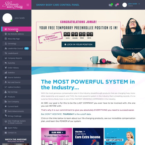 *** GUARANTEED PRIZE *** - New Website Template for MLM Company - NEW! Design by Jasmin_A