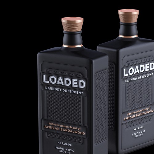 Masculine Cologne-Scented Laundry Detergent Bottle Diseño de Borisshija