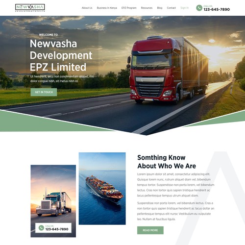 We need a web design for an Export Processing Zone in Kenya Design by Irshad 786