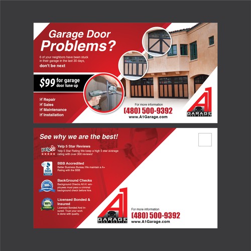 Create a 11 x 6 Garage Door Flyer Design von Mika90