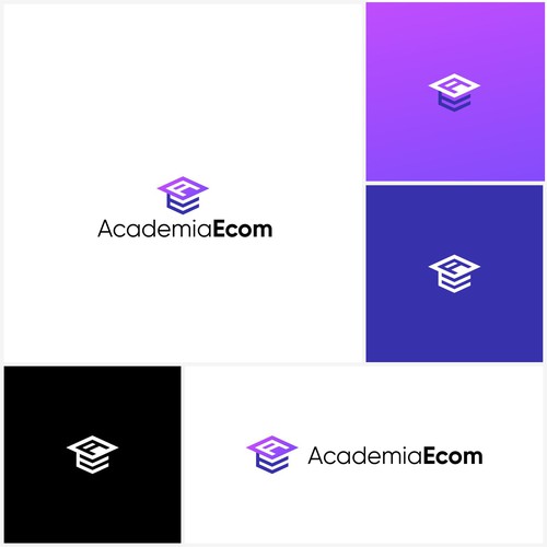 Academia Ecom - Logo For Online Ecommerce Learning Center Design by @fakfokhufu