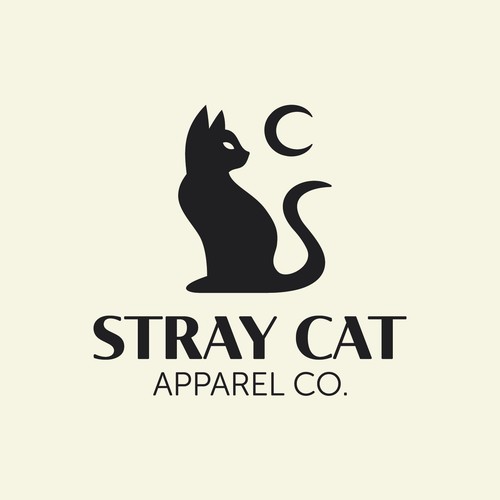 Logo for Stray Cat Apparel Co. - Clothing brand that donates 100% to saving cats! Design by Clevemo