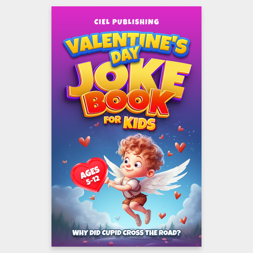 Design di Book cover design for catchy and funny Valentine's Day Joke Book di Mahmoud H.