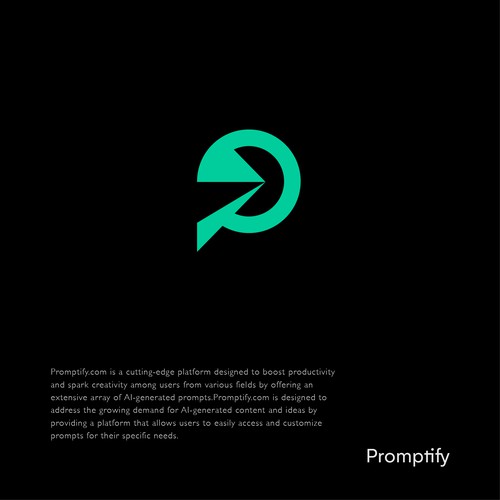 Modern, Simple and Sleek Logo for Promptify.com Design by Cosmin Virje