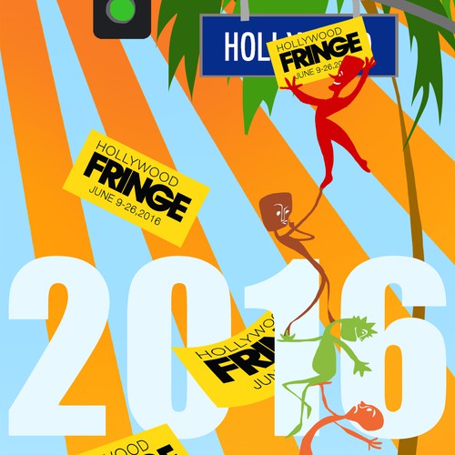 Guide Cover for the 2016 Hollywood Fringe Festival Design by quesadean
