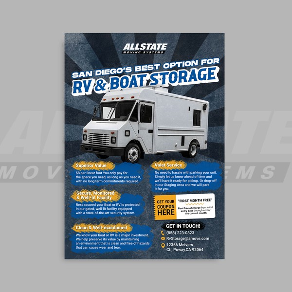 Diseño de indrikkris titulado "Flyer RV & Boat Storage"