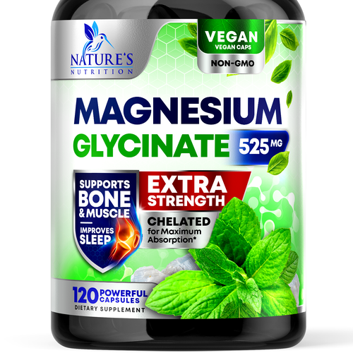 Natural Magnesium Glycinate Design needed for Nature's Nutrition Design by rembrandtjurin