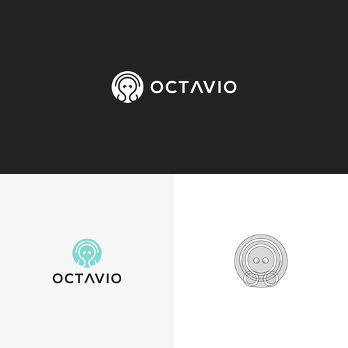 Black silhouette logo and mascot design for AI startup for trades Design by BALAKOSA