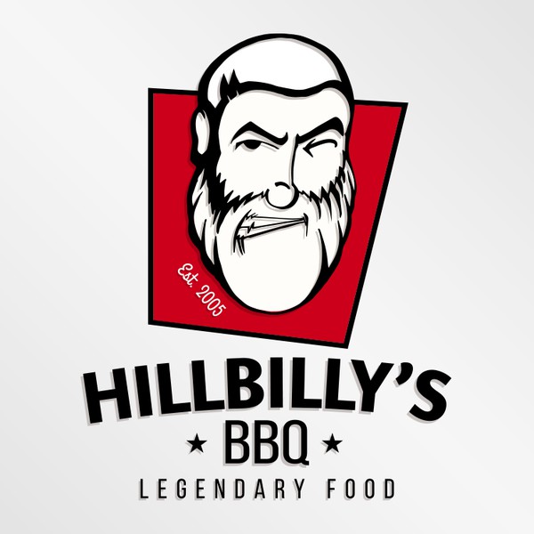 Logo Design for Hillbilly's BBQ Legendary Food