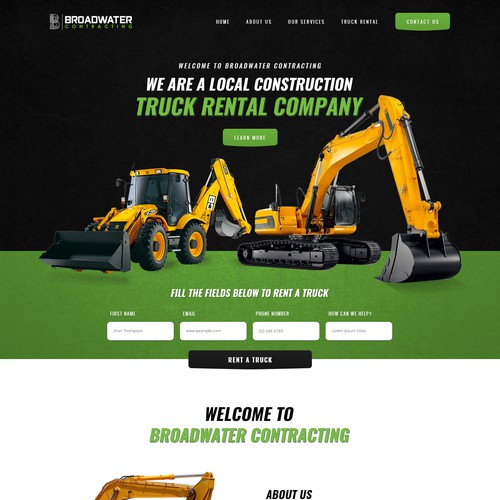 Trucking redesign of website Design by Webwooter™