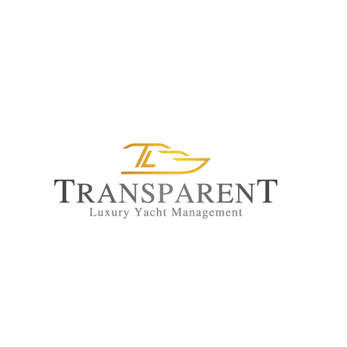 logo for TRANSPARENT Luxury Yacht Management Design by georgedesigner