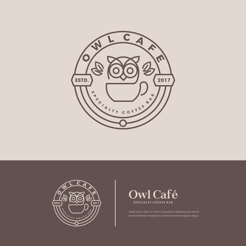 a new coffee shop logo design "owl cafe" Diseño de Nandatama ✪