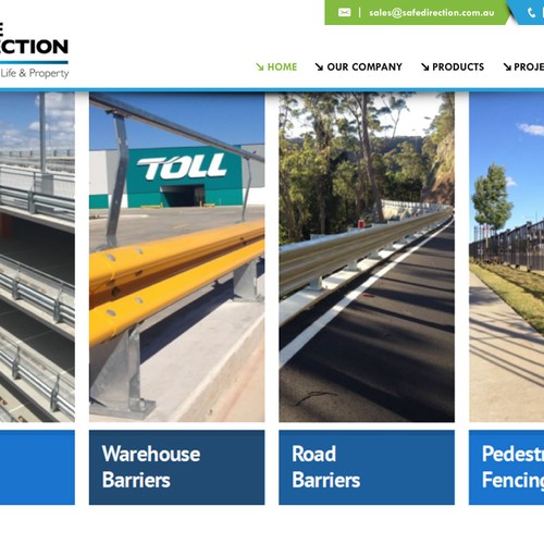 Web banner for company that manufactures road and car park barriers Design by Intricate