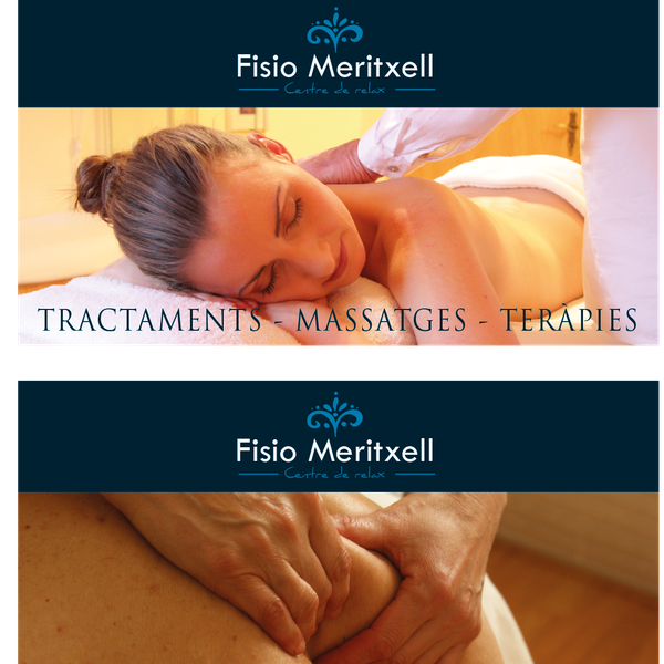 crea dos ilustraciones contiguas que creen necesidad de un masaje o rehabilitación