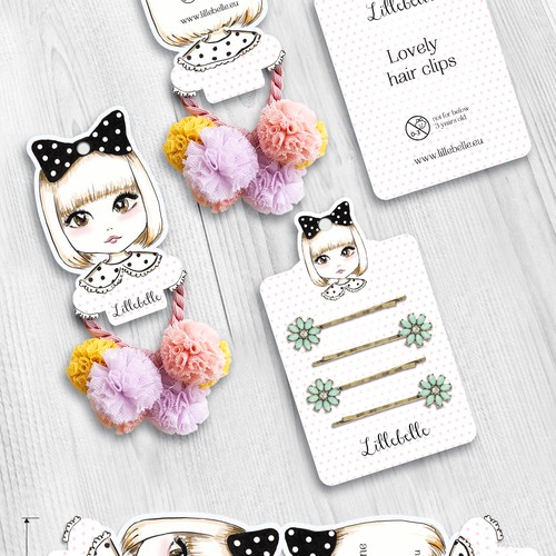 Cute packaging line for hair clips for girls for our brand | Product  packaging contest | 99designs