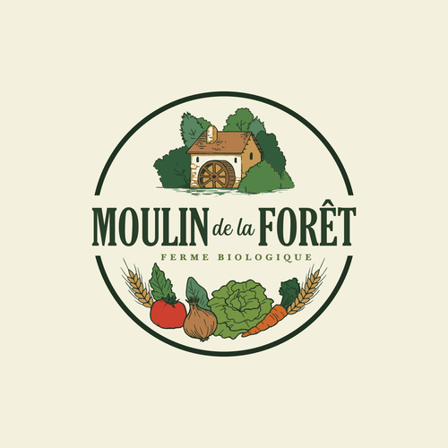 Creating  a logo for Organic Farm Shop Design by Ameline Studio