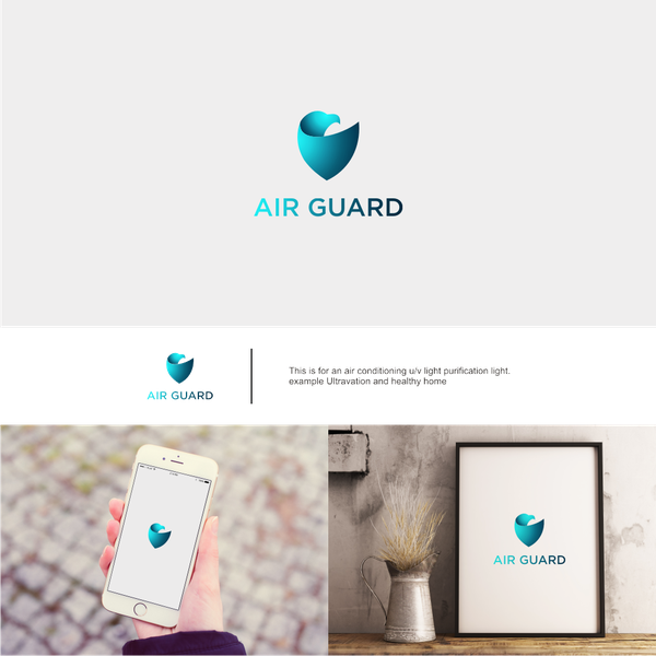 Design by r o s e • titled "air guard logo"
