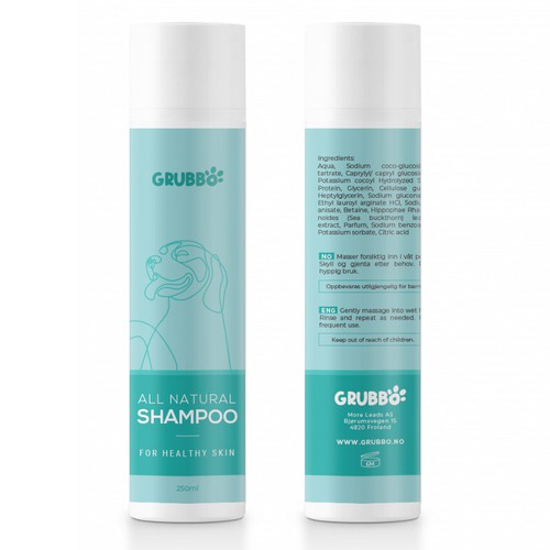 Design label for dog shampoo Design réalisé par intanamir