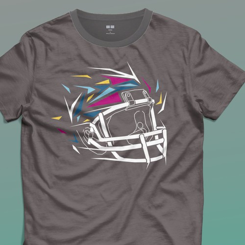 Colorful & expressive shirt design for cancer charity campaign with  reference to american football, T-shirt contest