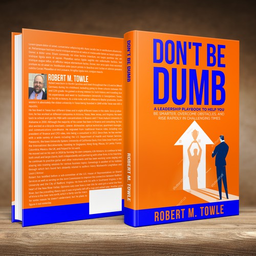 Design a positive book cover with a "Don't Be Dumb" theme Diseño de studio02