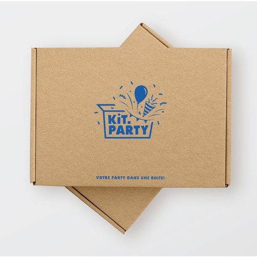 Design a fun logo for a businees offering a party in a box! Design by g24may