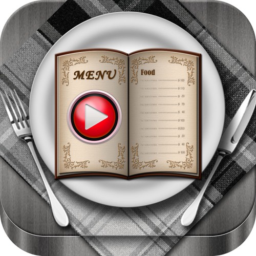 iOS App icon for DishClips Restaurant Guide Diseño de bersyukur