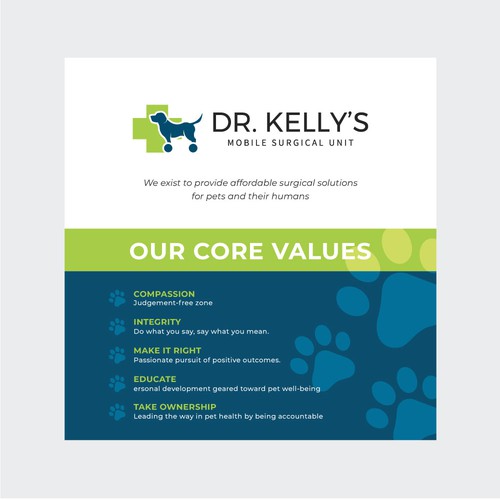 Designs | Simple but impactful - Core values poster for Veterinary ...