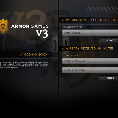 Breath Life Into Armor Games New Brand - Design our Beta Page Design by jaridworks
