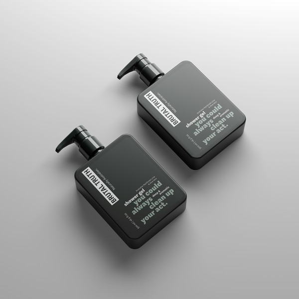 Design by MKaufhold titled "Men Shower Gel Labelling"