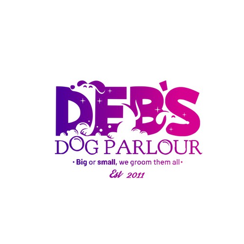 clean, fun lines incorporating dogs for grooming Design by Nelli Designer