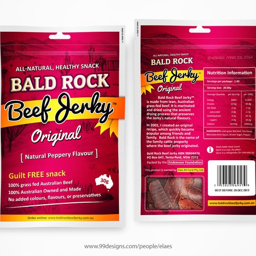 Beef Jerky Packaging/Label Design Design by eLaeS