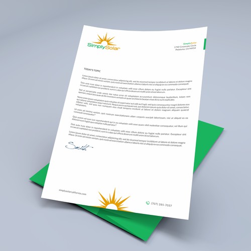 "Renewable Energy Company Letterhead" Design réalisé par HYPdesign