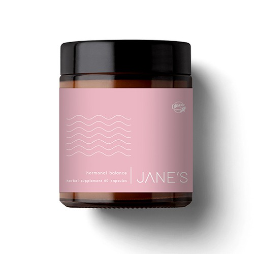 Minimal supplement label design Design by fayastata77