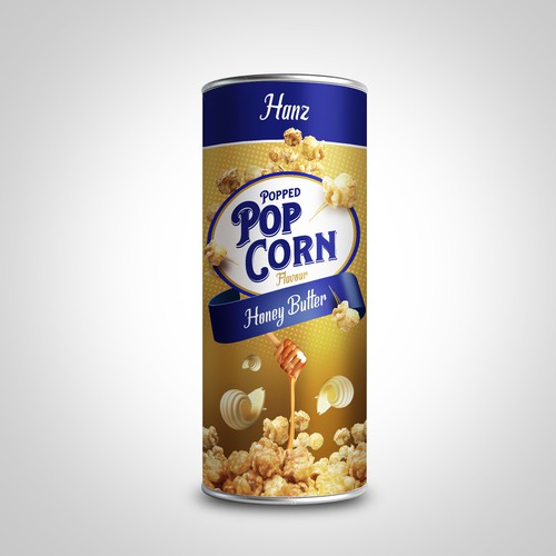 Premium Quality Popped Pop Corn Packaging Design by sougatacreative