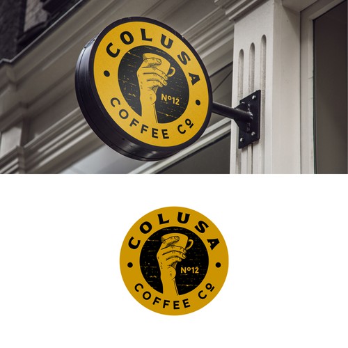 Design an industrial coffee house logo. Alternate logo with  District No. 12 Diseño de pxnstudio°