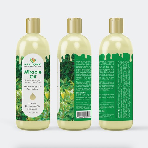 Label for Miracle Oil Design by emmafoo