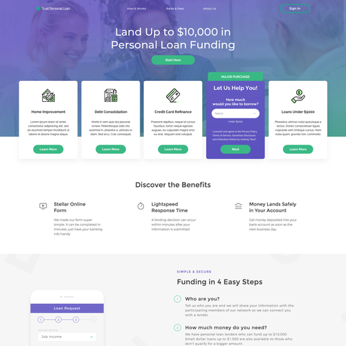 Tribute Personal Loan Design by jezz