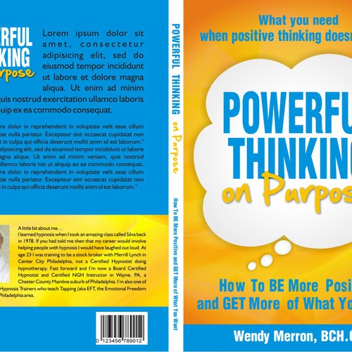 Book Title: Powerful Thinking on Purpose. Be Creative! Design Wendy Merron's upcoming bestselling book! デザイン by malih